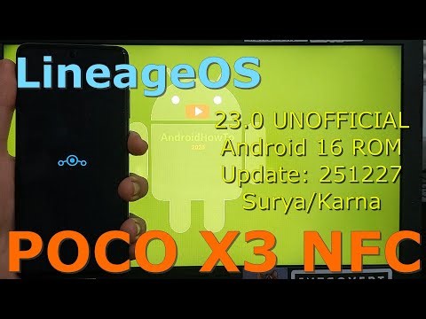 lineageOS-EXT 23.0 UNOFFICIAL for Poco X3 Android 16 ROM Update: 251227