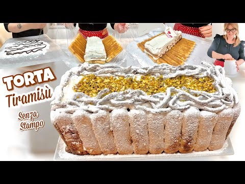 TORTA TIRAMISÙ delle FESTE senza stampo con DECORAZIONI FACILI di CIOCCOLATO 