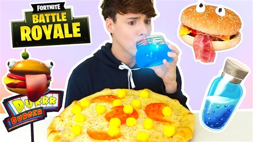 Eating only video game inspired items from Fortnite for a day