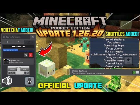 Minecraft 26.20 Official Version Released | Minecraft 26.20 - SUBTITLES & NEW FEATURES Added!