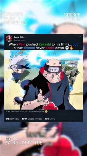 When Pain pushed Kakashi to his limits... but a true shinobi never backs down🔥 #shorts #animeshorts