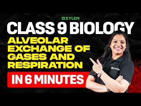 Class 9 Biology | Alveolar Exchange of Gases and Respiration In 6 Minutes | Xylem Class 9