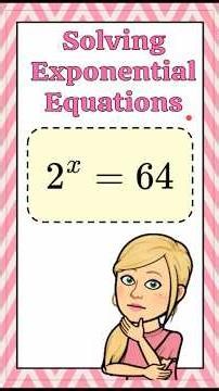 Solve an Exponential Equation | HSA-SSE.B.3c 🖤