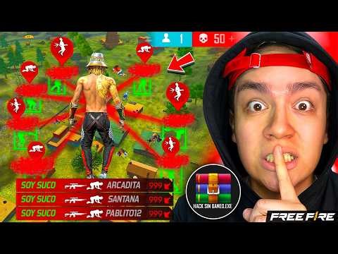 USE HACKS TODO ROJO EN FREE FIRE POR PRIMERA VEZ😱🔥!!