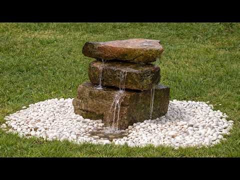 Amazing DIY Stone Water Fountain 🏡💧 #diy #creative #stone #waterfountain