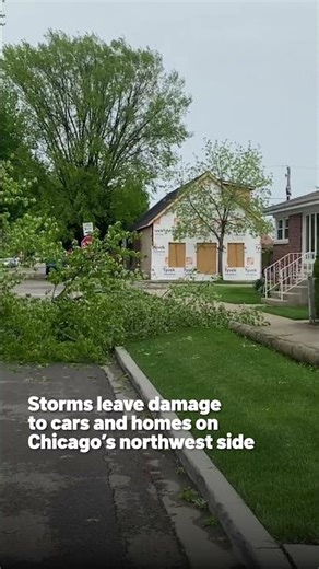 Storms leave damage to cars and homes on Chicago’s northwest side