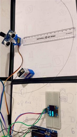 Radar System Using Arduino#arduino#radar#danger#army#lifehacks#distance#project#experiment#diy#motor