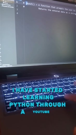 The A.I Vlogger on Instagram: "Learning Python slowly. No rush.. Started learning Python today. Ended up spending around 2.5 hours on it. A lot of pausing, rewinding, trying, getting stuck, and trying again. Not sharing results — just sharing the process. One step at a time #LearningPython #PythonBeginner #CodingLife #LearningToCode #SelfLearning #ProgrammingJourney #TechReels #AIJourney #DeveloperInProgress #CodeNewbie #DailyLearning @the_ai_vlogger12"