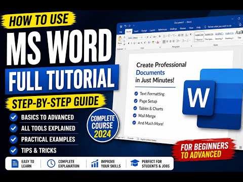 MS Word Full Tutorial Beginners to Advanced Level | Complete Course | Learn Microsoft Word