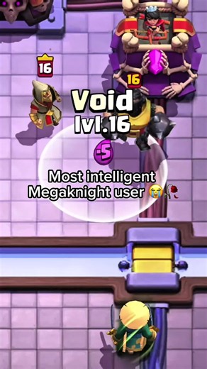 Most intelligent Megaknight user 😭🥀#clashroyale | clash royale