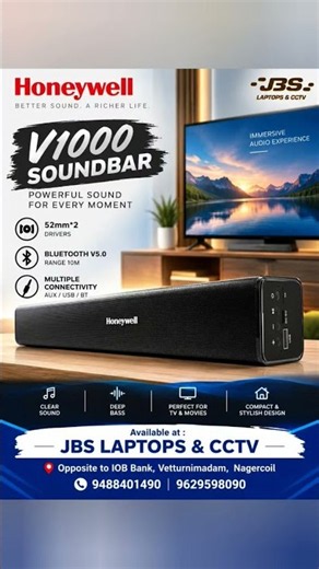 *🎶 Feel Every Beat with Honeywell V1000 Soundbar! 🔊*