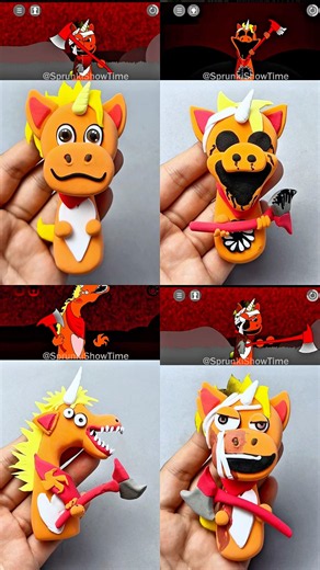 Making Sprunki OC Buddy The Unicorn from Clay #shorts