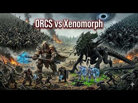 Giant Orcs vs Alien Queen | Who Survives This Invasion?