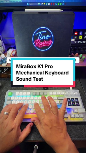 MiraBox K1 Pro Mechanical Keyboard Sound Test #tinoreviews #mirabox #miraboxk1pro #keyboardasmr #keyboardreview