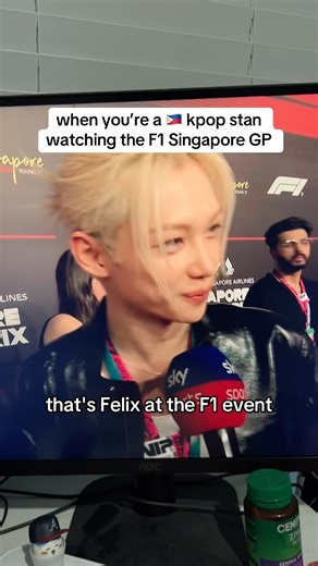 Stray Kids Felix, 2NE1 Sandara Park and Anne Curtis at the F1 Singapore Grand Prix