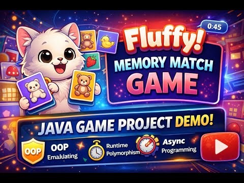 Fluffy! – Java Memory Match Game | OOP & Asynchronous Programming