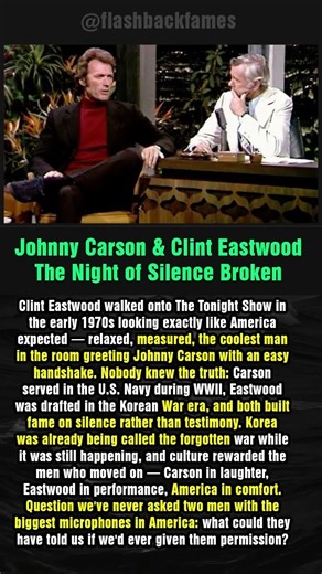 Johnny Carson & Clint Eastwood - The Night of Silence Broken #shorts