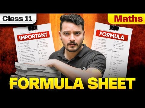Complete Class 11th Maths Formulas in One Shot | All 11th Important Formula in 1 Video | Kuldeep Sir