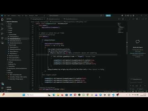 Unity Tutorial: Enemy AI using NavMesh for movement and raycasts for player detection