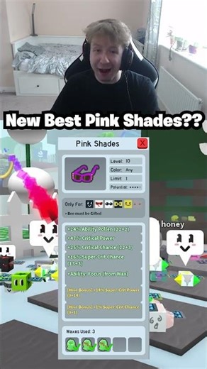 New Best Highest Stats Pink Shades Beequip In Bee Swarm Simulator! (Rarest)