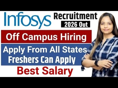 Infosys Recruitment 2026 | Infosys Fresher Jobs 2026 | Infosys Job Vacancy 2026 | Off-Campus Hiring