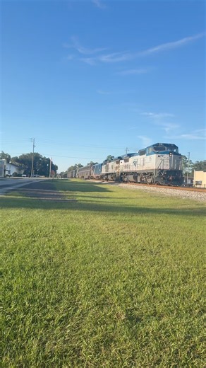 Amtrak Auto train with Dash 8s #railway #train #amtrak #viral