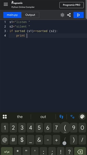 Python Program to Check Anagram | Easy Python Coding Trick 🔥#python #coding #learnpython