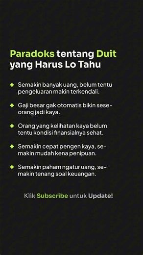 Paradoks tentang Duit yang Harus Lo Tahu