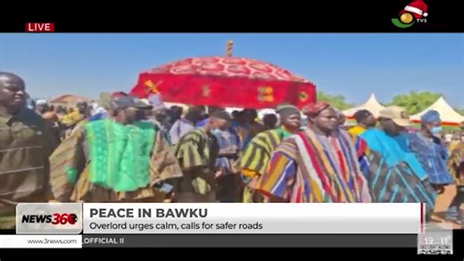 The Overlord of Bawku, Zugraan Asigri Abugrago Azoka II, has called for calm and peace in Bawku to restart development. Speaking at the Samanpiid Festival, he urged for all roads to be made safe for people of all tribes. #News360 #TV3GH | TV3 Ghana