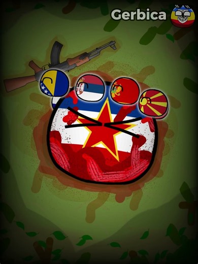 Collapse of Yugoslavia | Twins at the carousel | Countryballs animation edit