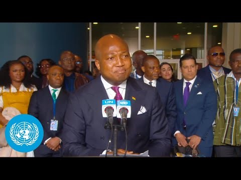 Ghana on Adoption of Resolution on Trafficking of Enslaved Africans - Media Stakeout |United Nations