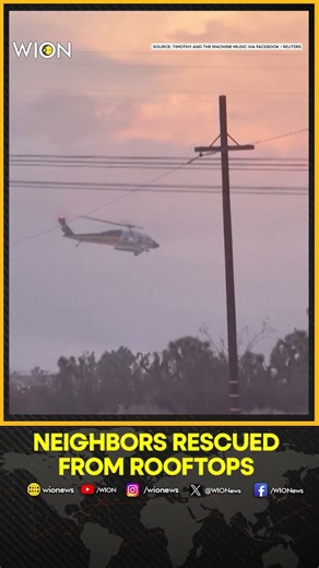 California Floods Force Helicopter Rescues in San Bernardino | WION