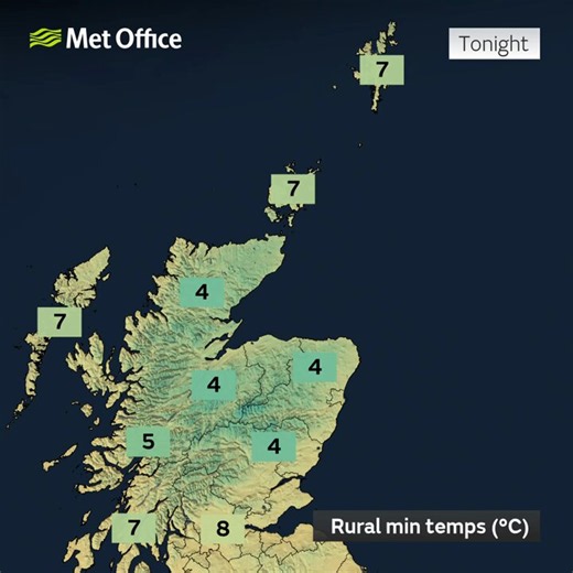 A cooler night to come compared to yesterday with temperatures back into the single figures ✨ https://t.co/hODMhFqRyD