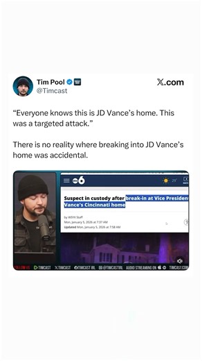 Tim Pool on Instagram: "There's No Reality Where Breaking into JD Vance's Home Was Accidental"