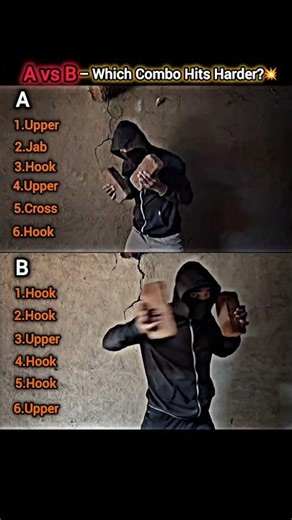 Brick Power Combo Test 🧱🔥 | A vs B Boxing Drill