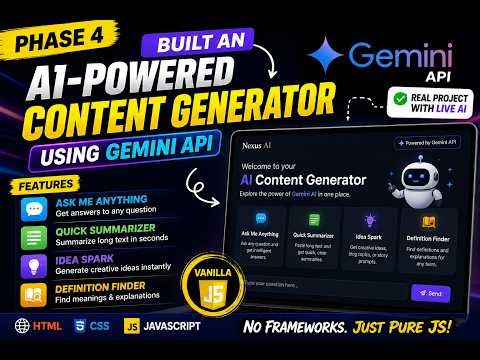I Built an AI Content Generator 💡 (Gemini API + JavaScript Project)