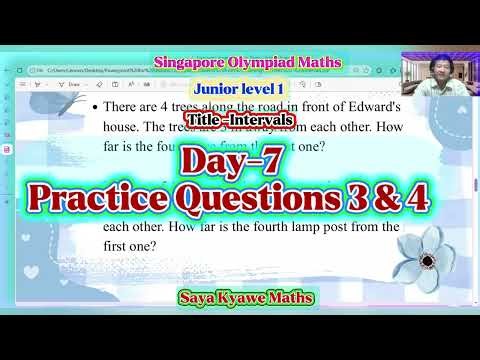 Day -7🎯Practice Questions 3&4 📌Intervals👉 Junior level 1👉Singapore Olympiad Maths ✅for years 7,8 and