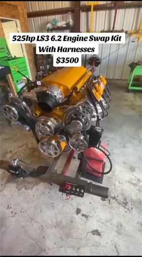525hp LS3 6.2 Engine Swap Kit With Harnesses $3500 #lsswap #ls3swap #ls3 #engine #chevy