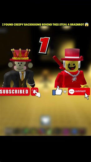 I found creepy backrooms behind this steal a brainrot 😱 #roblox #fyp