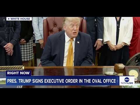 President Trump signs executive order in the Oval Office: LIVE