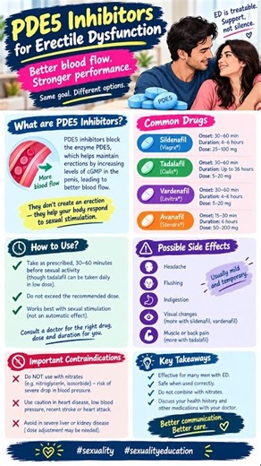 04 PDE5 inhibitors for erectile dysfunction. #sexuality #sexualityeducation #erectiledysfunction