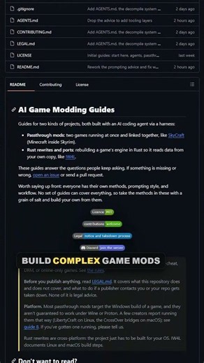 Build wild game mods using autonomous AI agents 🤖