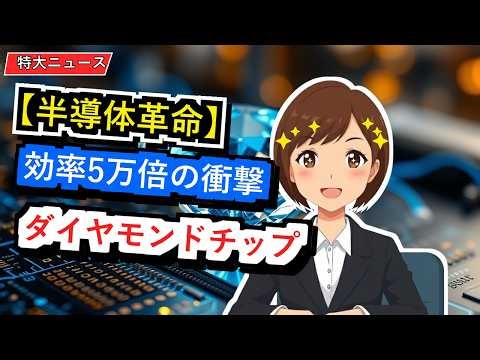 【半導体革命】効率5万倍の衝撃！ダイヤモンドチップの全貌を徹底解説