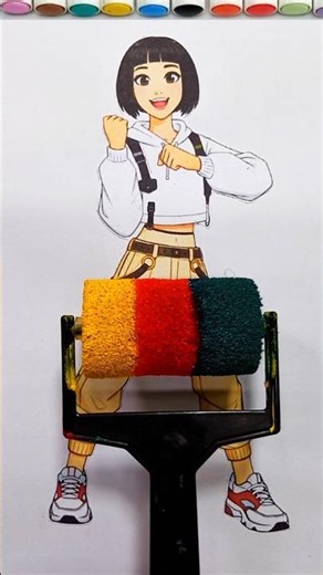 K-Pop Zoey Demon Hunters Beautiful & Easy Acrylic Paint Art's 😍 K-Pop Zoey Coloring Art's #kpop #art