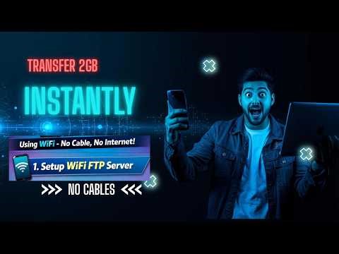 Transfer 2GB Files Instantly 🚀 via WiFi (No Cable!)