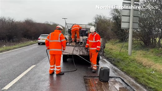Yes - that is a pothole being repaired. And not just one either. This week across North Lincolnshire we’ve got the jet patcher team tackling quick, targeted repairs of potholes in rural areas, two maintenance crews carrying out larger, longer-lasting fixes of potholes – and four teams out on first-fix repairs, stopping defects getting worse. We’ve got boots on the road, come wind, rain or shine and more repairs getting done – and a plan for long term resurfacing works. This week, you'll see us i