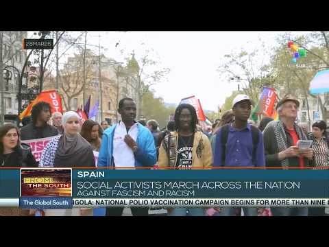 Spain: Social activists march across the nation against fascism and racism