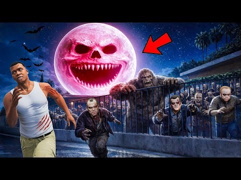 THE MOON WAKES UP 😱 | Zombie Apocalypse Begins | GTA 5 Telugu | Dhanu Dino | PART 2