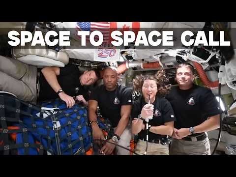 Space-to-Space Call: NASA's Artemis II Astronauts and the International Space Station