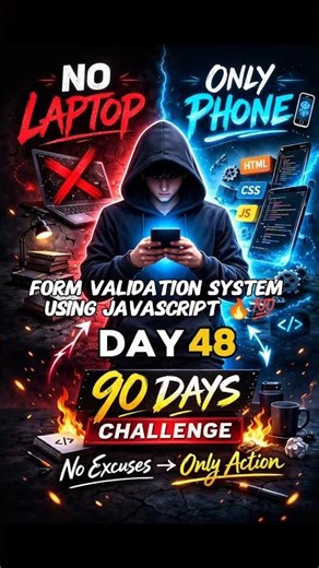 Day 048🔥☠️ Form Validation System 🔥 #coding #frontendcourse #codinglife #shorts